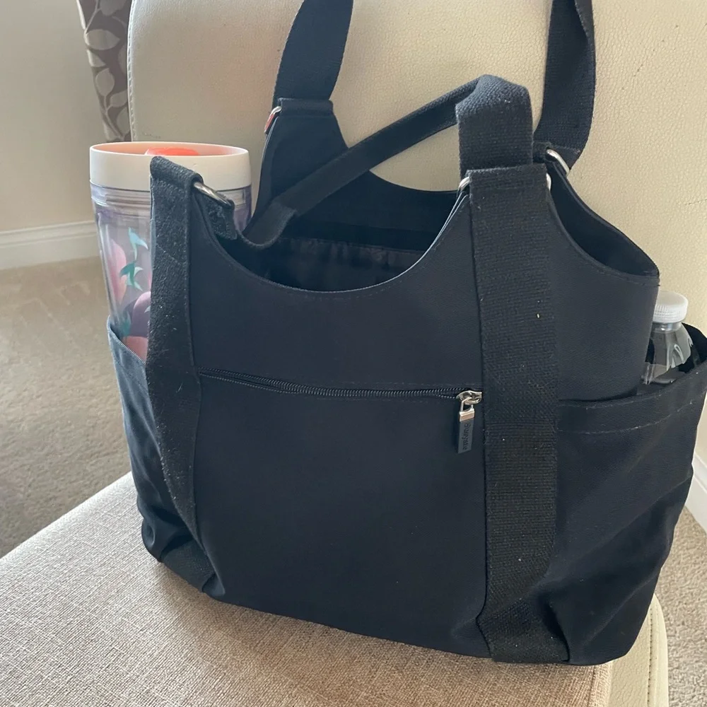 Black purse handbag with Multiple Pockets